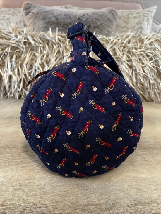 Vintage VERA BRADLEY Giolf Navy Backpack Sling USA Drawstring Red Blue Quilted main image 5